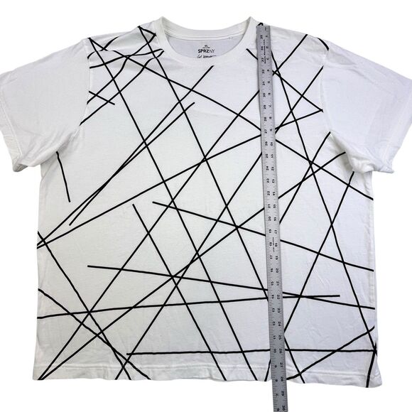 Uniqlo SPRZ NY x Sol Lewitt T-Shirt 3XL White Geometric Art All Over Print MOMA - Picture 8 of 8